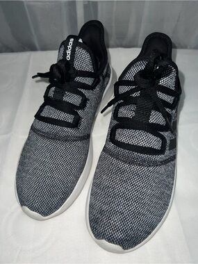 adidas Womens Cloudfoam Pure 2.0 Walking Sneakers - Black/Grey, Size 7